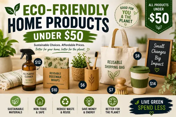 Eco-friendly home products under $50 for affordable sustainable living